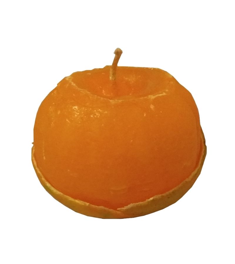 Vela Artesanal Con Forma y Aroma A Naranja - Velas e Insumos León