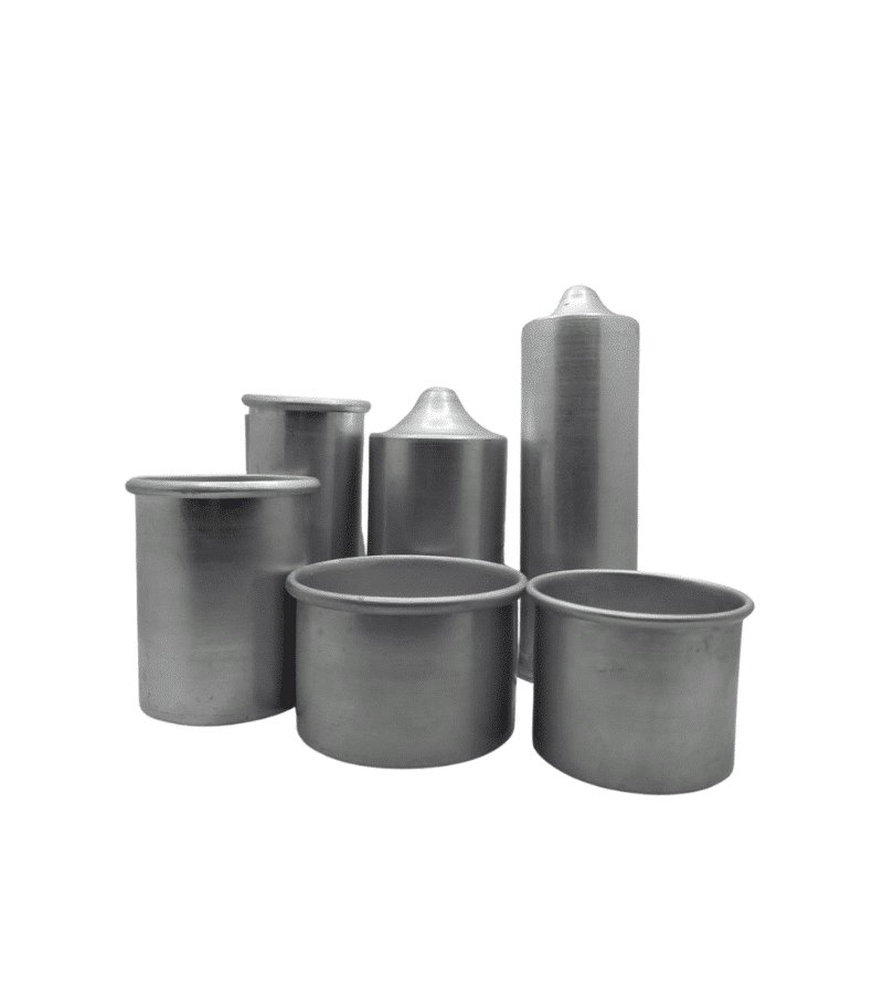 La Casa del Artesano-Molde para velas de chapa galvanizada forma cilindro  bajo de (8*8)8cms.