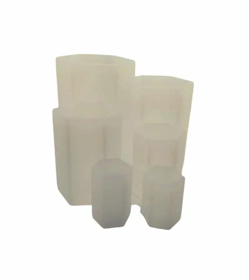 Molde de silicona hexagonal para velas - Velas e Insumos León