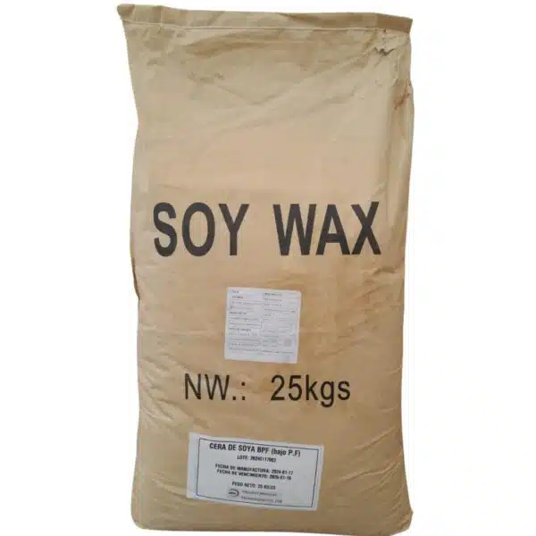 Cera de soya bajo punto de fusión saco 25kg - Cera de soya para velas al por mayor - Velas e Insumos León