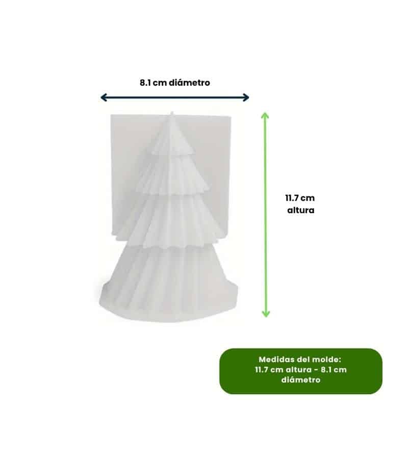 Molde de Silicona Árbol de Navidad Grande 1 Und - Velas e Insumos León