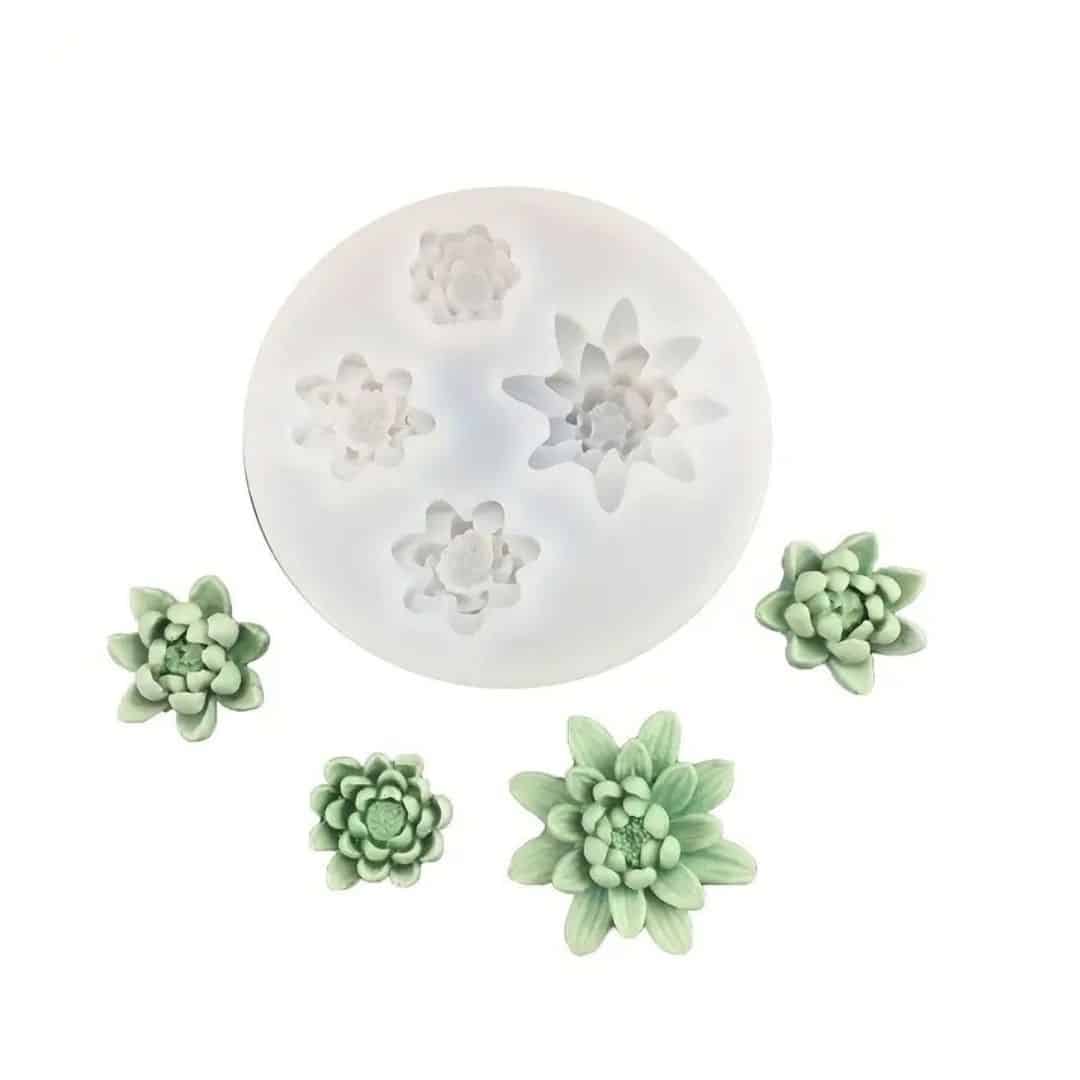 Molde de Silicona Flores Decorativas Para Velas - Velas e Insumos León