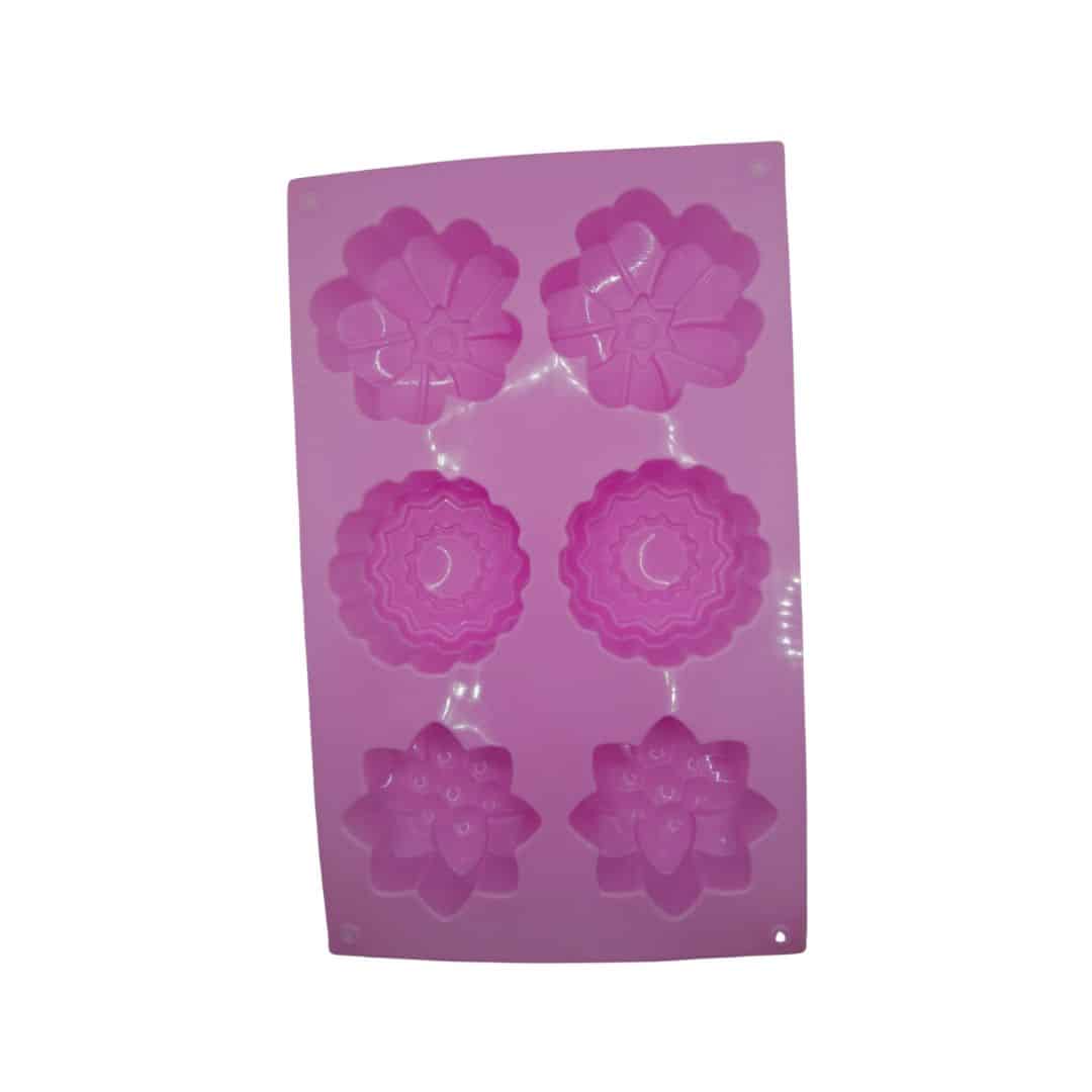 Molde de Silicona Para Jabones Flores Mixtas1 - Velas e Insumos León