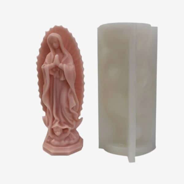 Molde de silicona para velas virgen maria - Velas e Insumos León