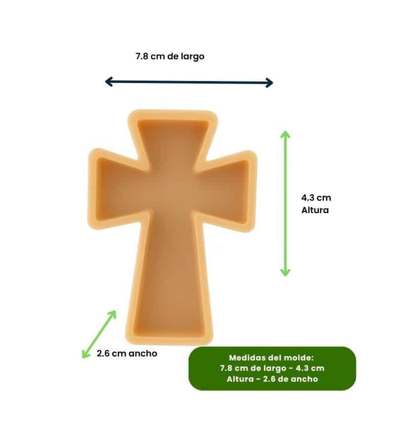 Molde de Silicona Cruz - Velas e Insumos León