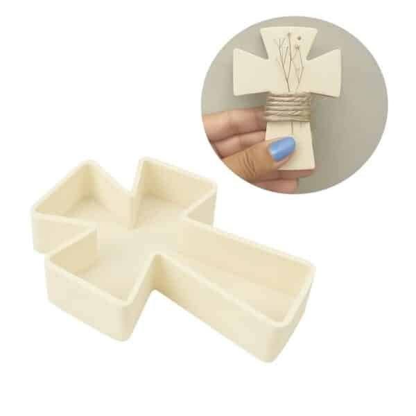 Molde de Silicona Cruz - Velas e Insumos León