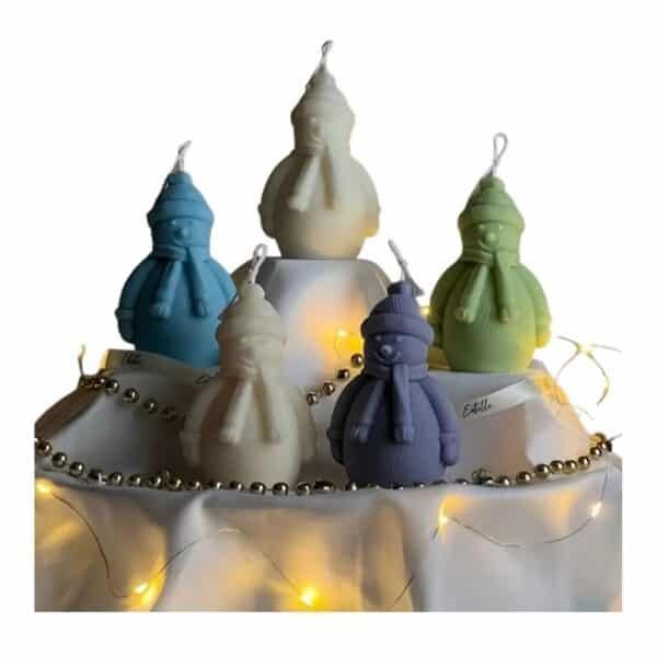 Molde de silicona muñeco de nieve - Velas e Insumos León