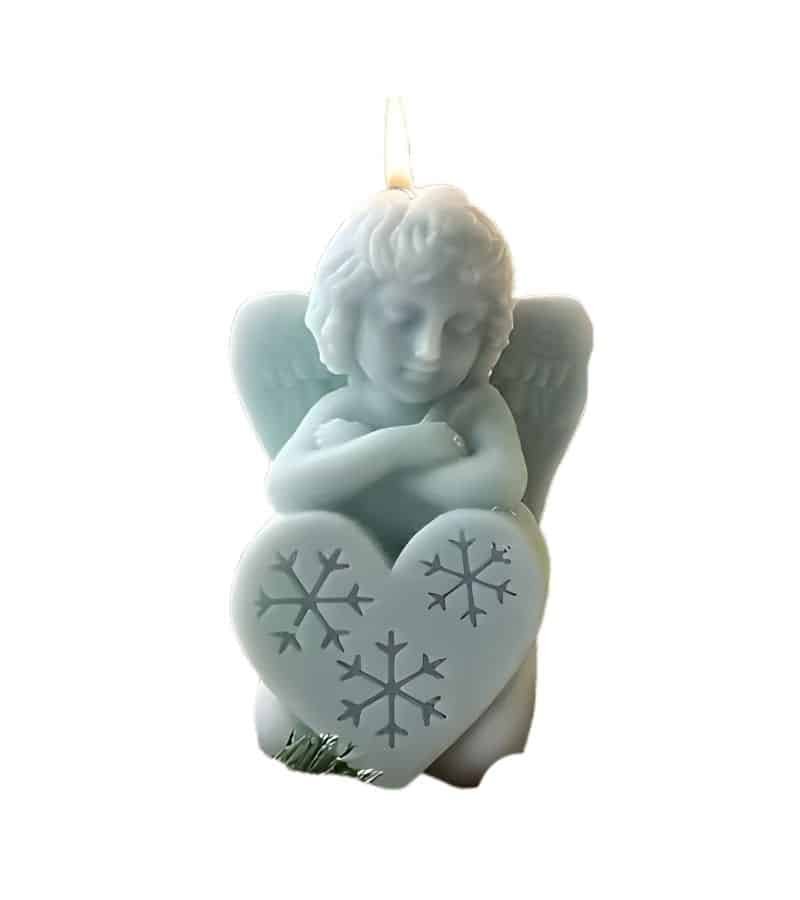 Molde de Silicona Angelito con Corazón - Velas e Insumos León