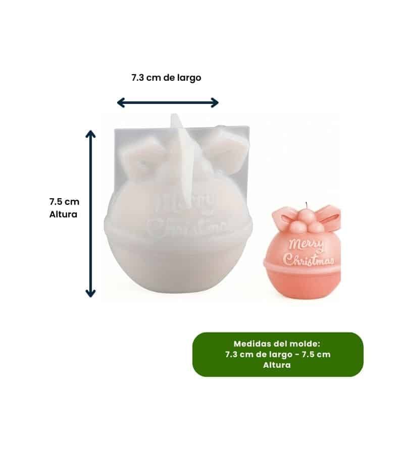 Molde de Silicona Bolita navideña - Velas e Insumos León