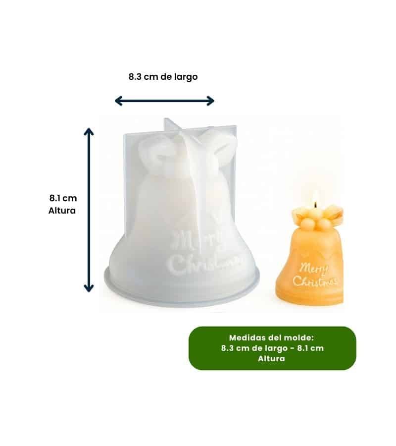 Molde de Silicona Campana navideña - Velas e Insumos León