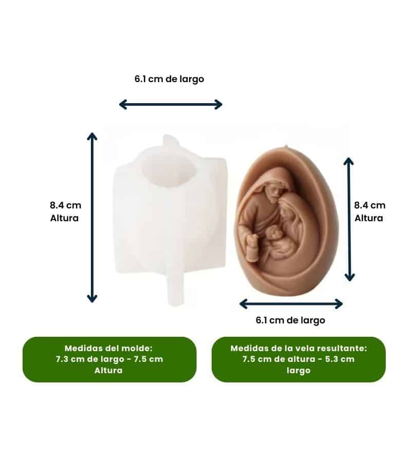 Molde de Silicona Sagrada Familia - Velas e Insumos León