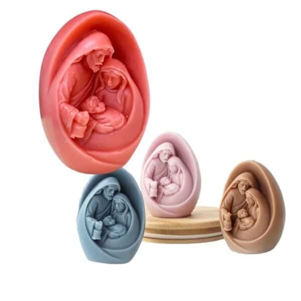 Molde de Silicona Sagrada Familia - Velas e Insumos León