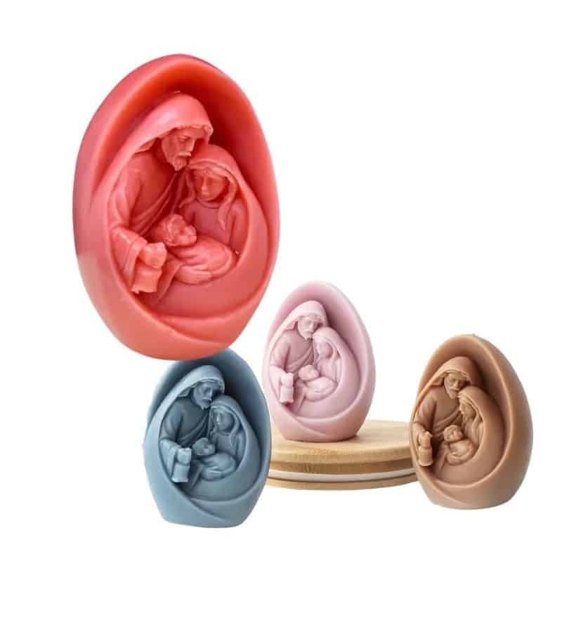 Molde de Silicona Sagrada Familia - Velas e Insumos León