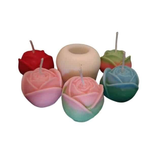 Molde De Silicona Rosa Capullo - Velas e Insumos León