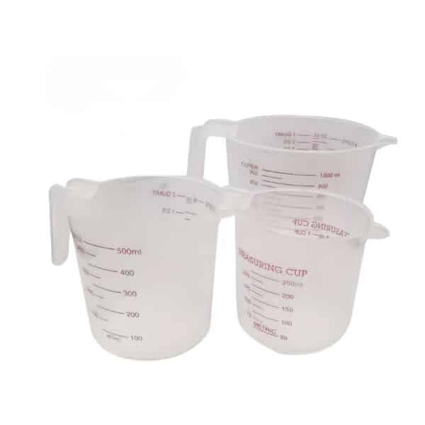 Tazas Medidora de Plástico -3 piezas - Velas e Insumos León