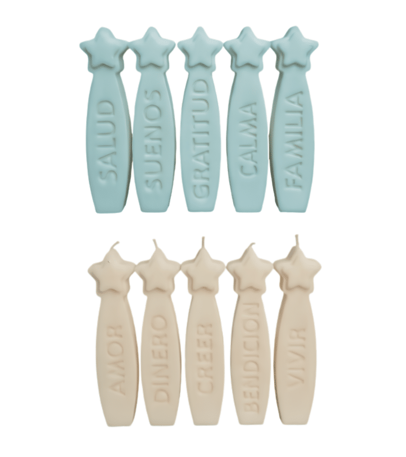 Molde De Silicona Velas De Los Deseos 2D - Velas e Insumos León - Molde para velitas de los deseos - Molde de silicona velitas de deseos - Molde para vela deseos