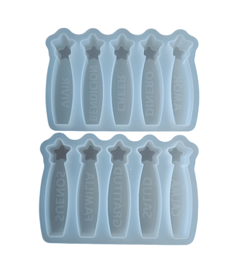 Molde De Silicona Velas De Los Deseos 2D - Velas e Insumos León - Molde para velitas de los deseos - Molde de silicona velitas de deseos - Molde para vela deseos